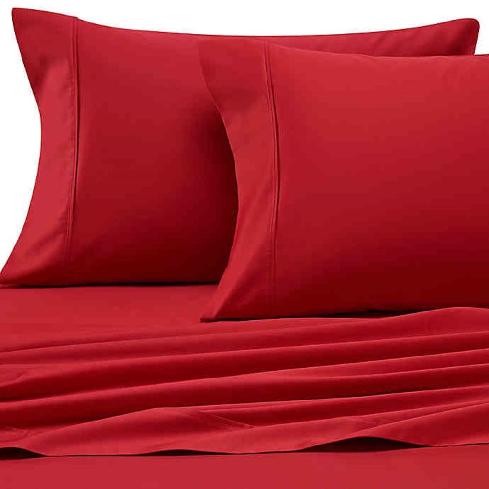 new RED Heartland 400 TC 100% Cotton Sateen STANDARD / QUEEN Pillowcases